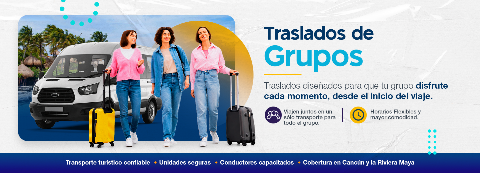 Traslados para grupos en Cancún