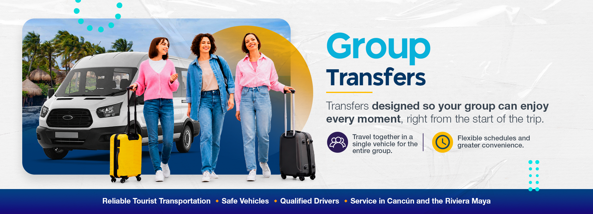 Traslados para grupos en Cancún